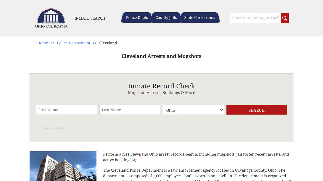 Cleveland Arrests and Mugshots | Jail Roster Search